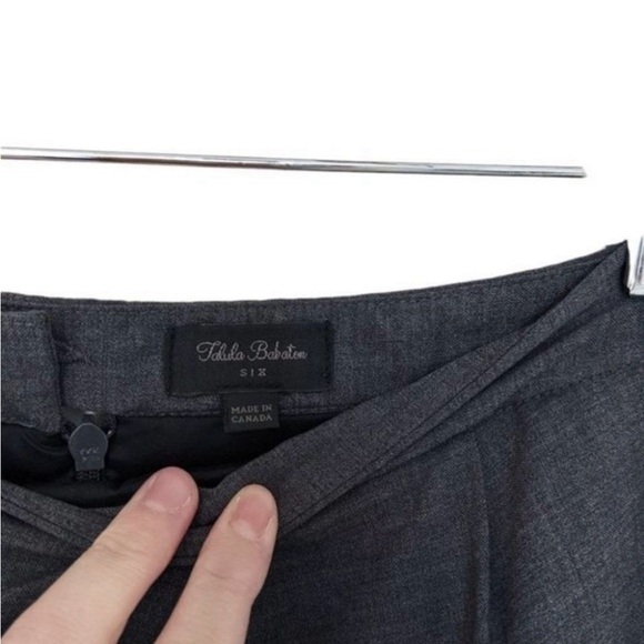 Aritzia Talula Babaton Wool Tulip Hem Pencil Skirt Charcoal Grey size 6 - Picture 8 of 8